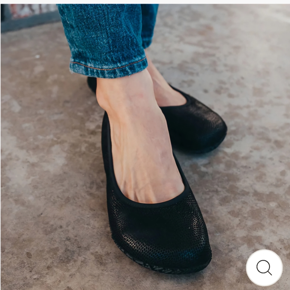 Peerko Petite Leather Ballet Flats, Black, EU 40